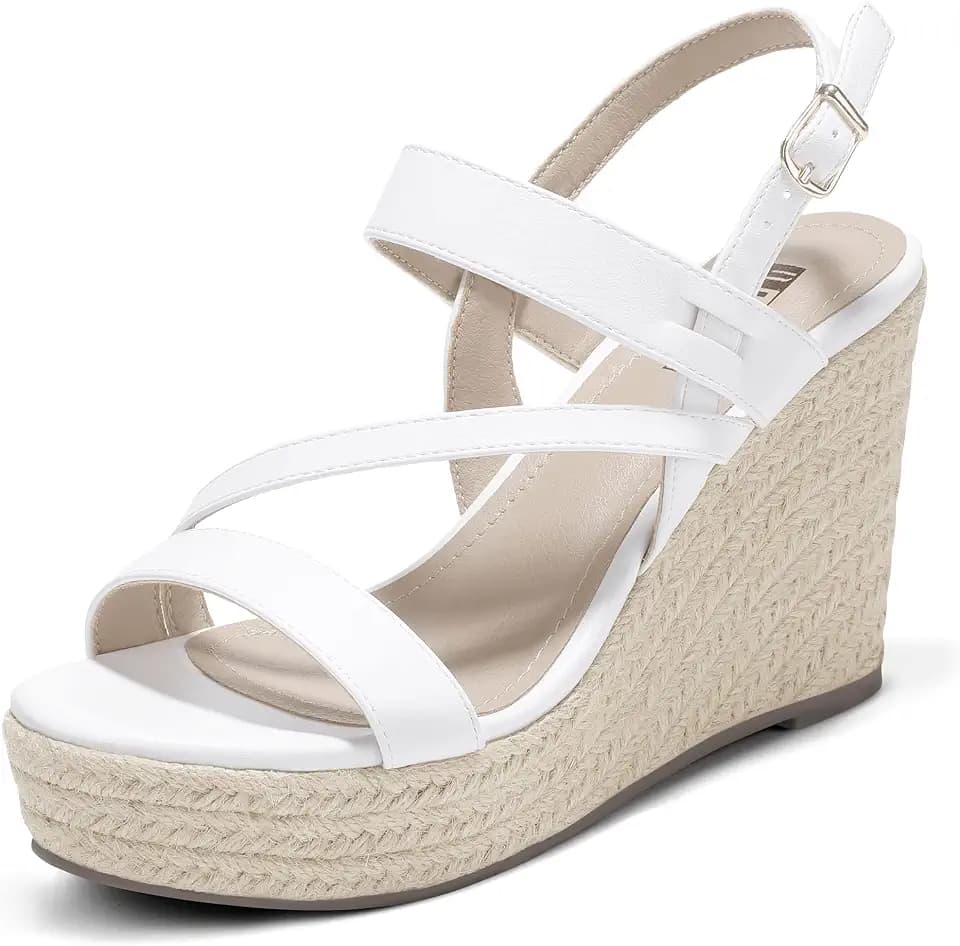 IDIFU Espadrille Wedge Sandals for Women Platform Wedges High Heels