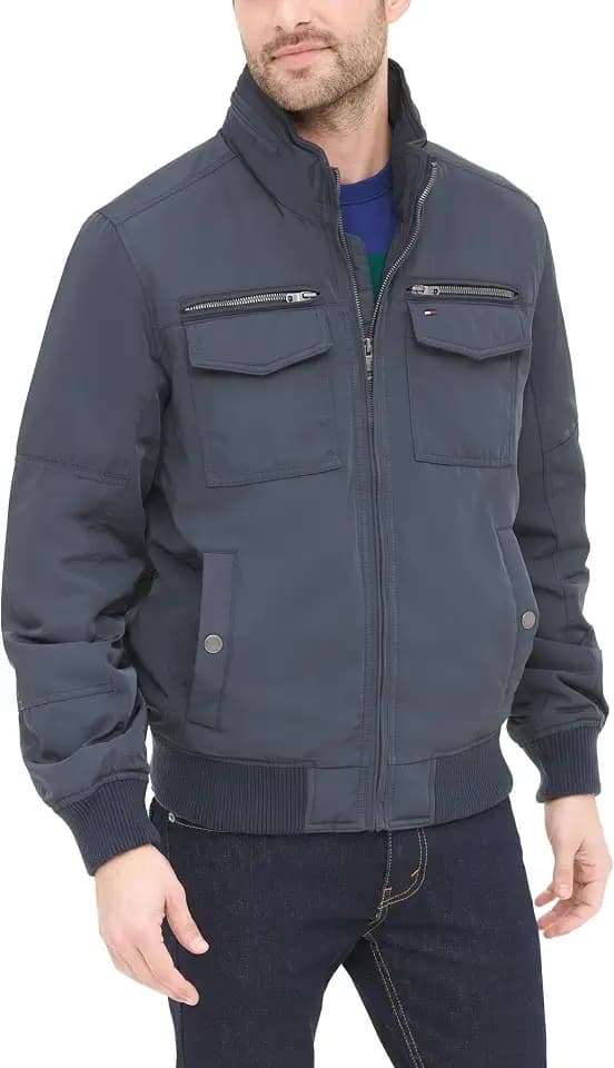 Tommy Hilfiger Men's Water Resistant Performance Bomber Jacket (Standard and Big & Tall)