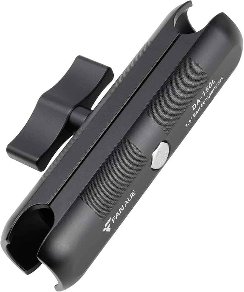 FANAUE Aluminum 1.5" Double Socket Arm, Compatible with 38mm RAM C Size 1.5 Inch Ball, 360° Rotation for Phone GPS Camera Mounts