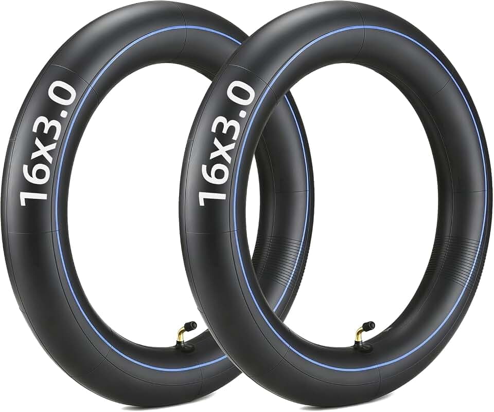 16x3.0 Inner Tube,16x3 Bike Tube with 90°Angled Valve 2-Pack