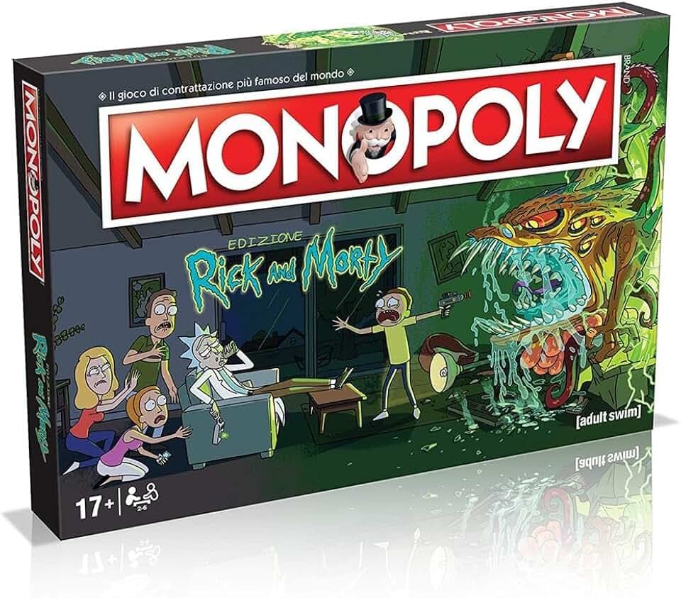 Winning Moves Monopoly Rick and Morty – Brettspiel für Erwachsene und Kinder, 2 bis 6 Personen, ab 8 Jahren
