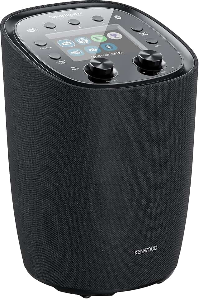 Kenwood CR-ST500S-B - Design Smart-Radio mit 4" TFT-Farbdisplay, WiFi Internetradio, DAB+, UKW, Spotify (HiFi), Deezer, Bluetooth, 30 W RMS Stereo, Integ. Subwoofer, Fernbedienung, OKTIV, Schwarz
