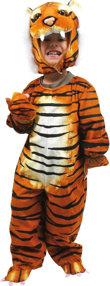 small foot Kostüm Tiger, weiches Kinderkostüm für Fasching, Karneval oder Halloween, Größe 86-92, ab 2 Jahren, 5630