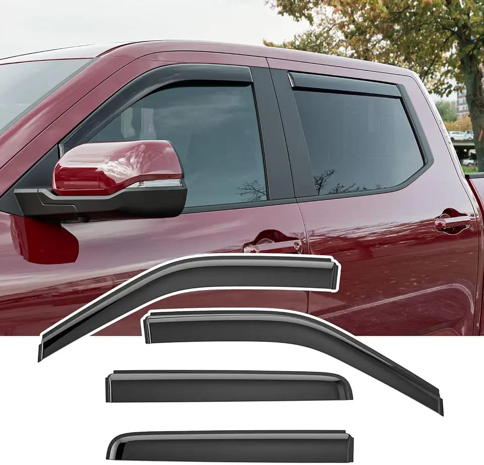 Xipoo Rain Deflector Compatible with 15-25 Ford F150 SuperCrew