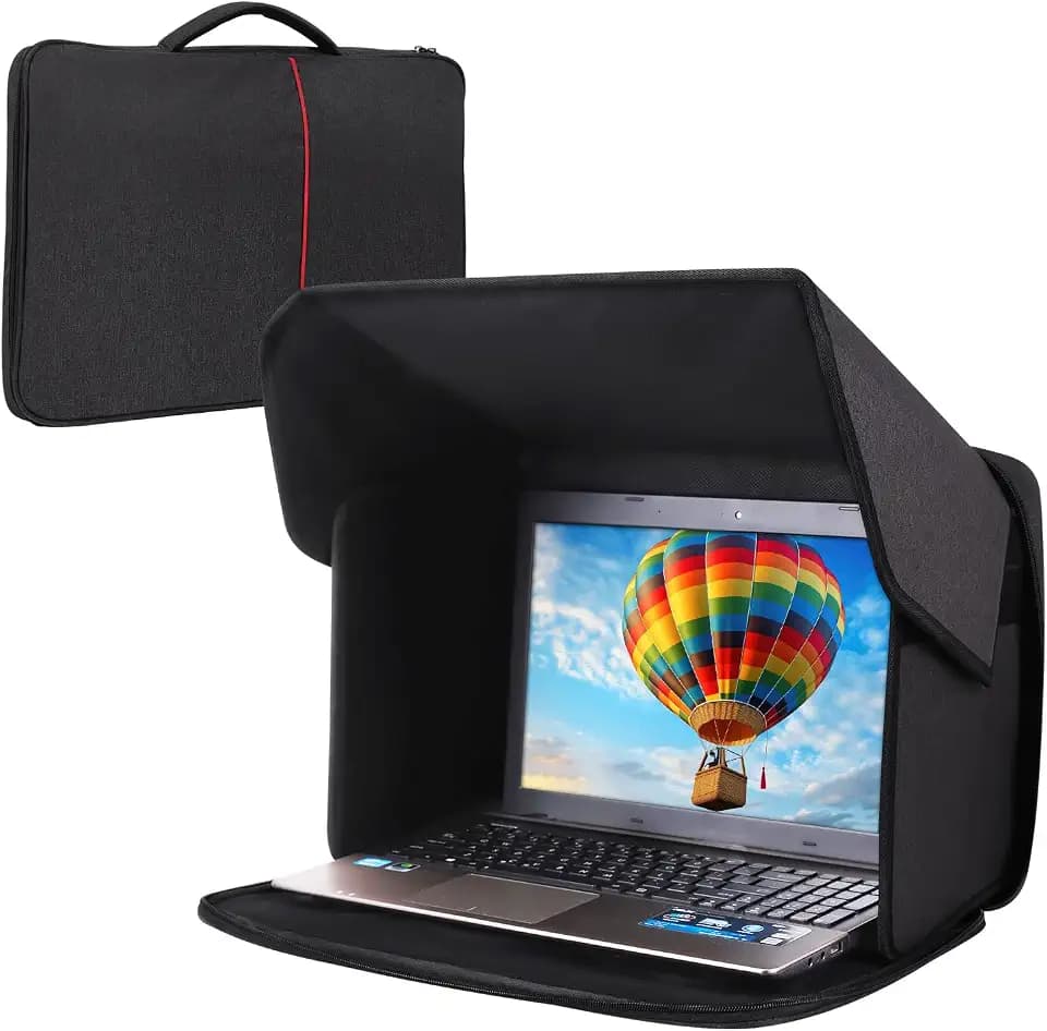 Laptop Sun Shade,Portable Laptop Sun Shade for Working Outside,12-14inch