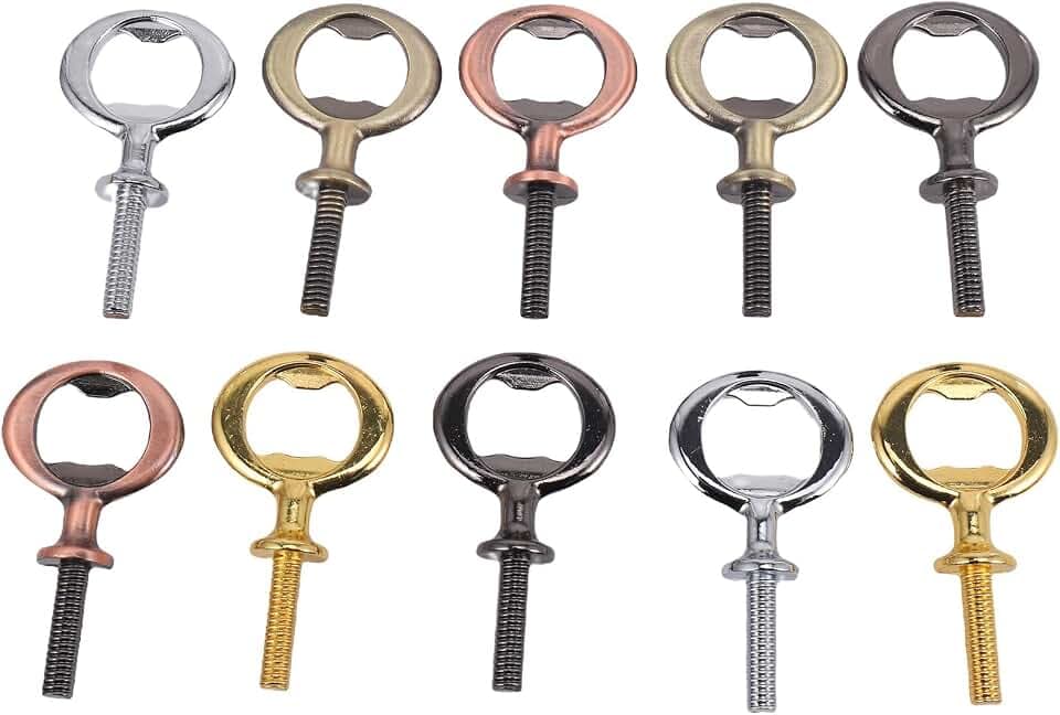 10 Stücke Metall Flaschenöffner Rohlinge Edelstahl Flaschenöffner Einsätze Satz Gewinde Bieröffner Hardware