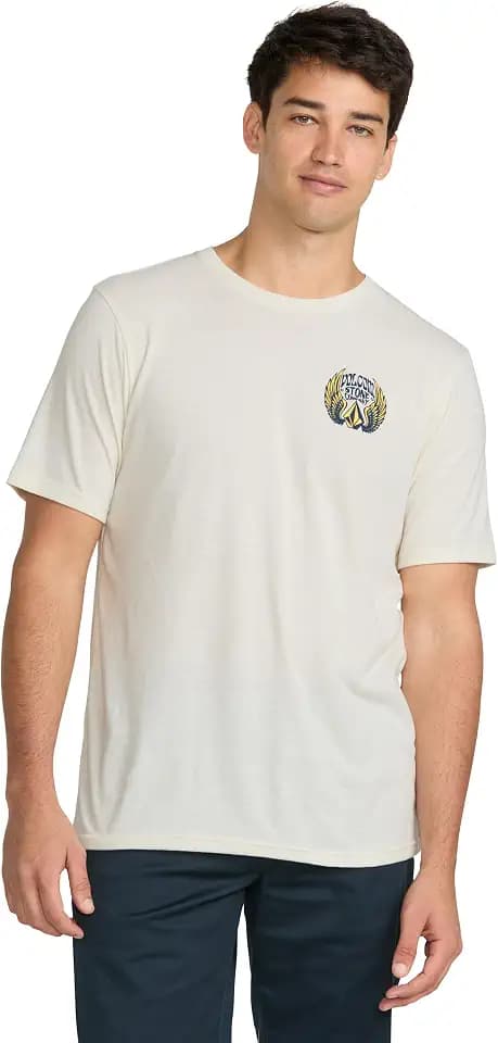 Volcom Men's Heather Short Sleeve Logo T-Shirt – Modern Fit Soft Cotton Blend Tee