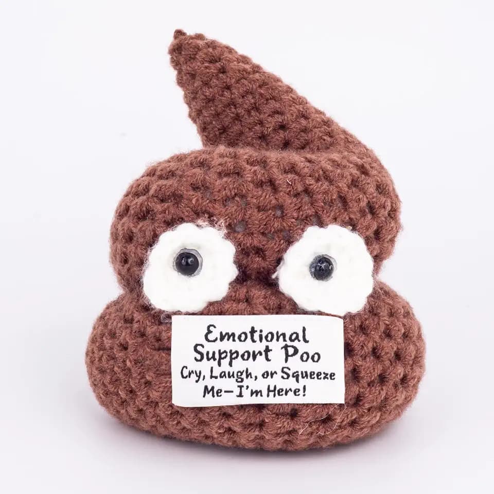 GOODLYSPORTS White Elephant Gag Gifts for Adults, Emotional Support Poop