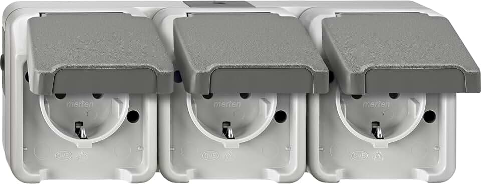 Schneider Electric Merten Schuko-Steckdose, 3-fach, MEG2391-8029