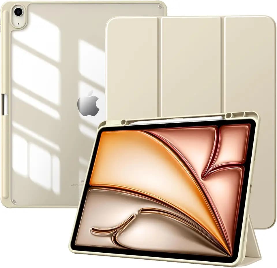 TiMOVO Case for iPad Air 13 inch M4/M3/M2 with Pencil Holder, Starlight