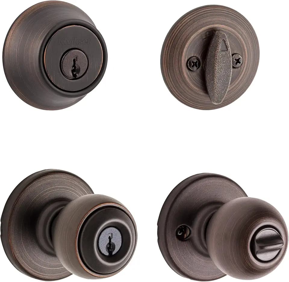 KWIKSET 690P 11P CP K6 Venetian Bronze Polo Combo Pack Lockset, Model: 96900-333