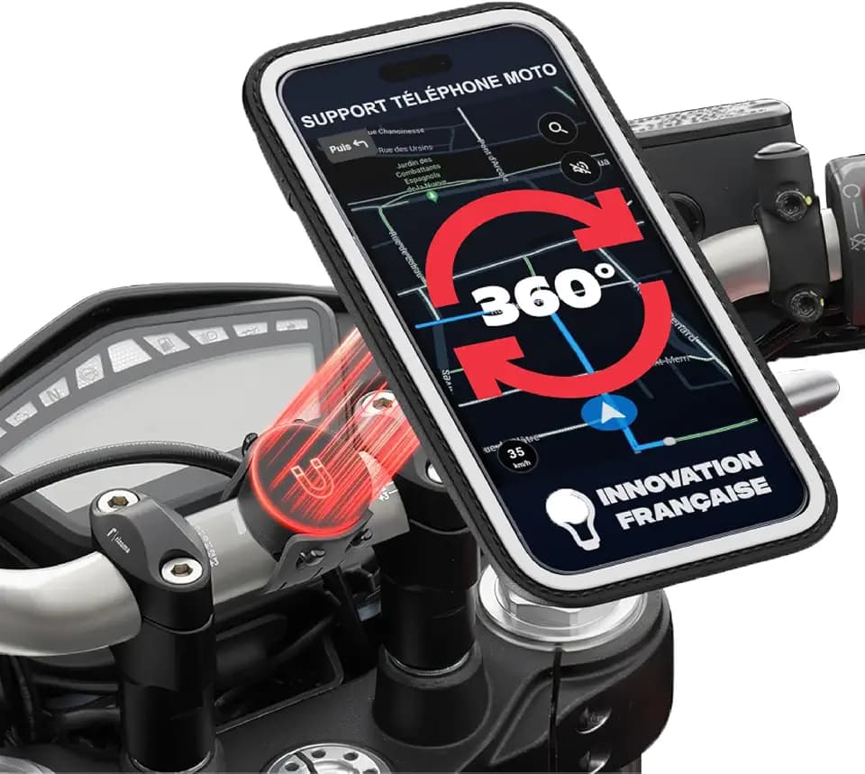 Shapeheart Motorrad-Handyhalterung mit Abnehmbarer Weatherproof-Hülle
