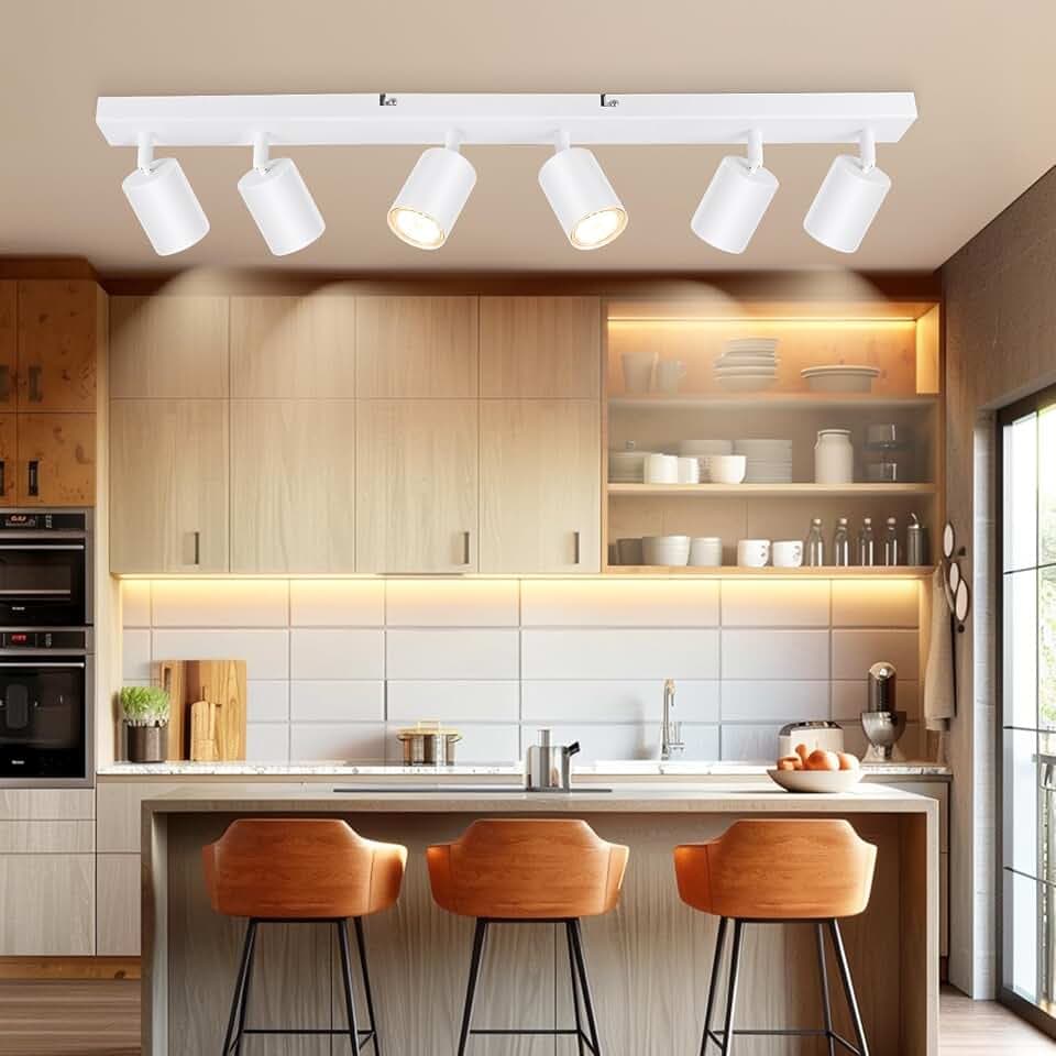 Dehobo LED Deckenstrahler 6 Flammig GU10 Schwenkbar Deckenlampe Weiß