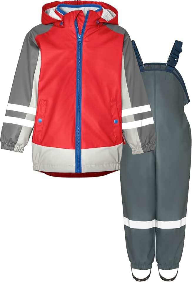Playshoes Unisex Kinder Regenanzug Gefüttert Regen-Set (2er Pack)