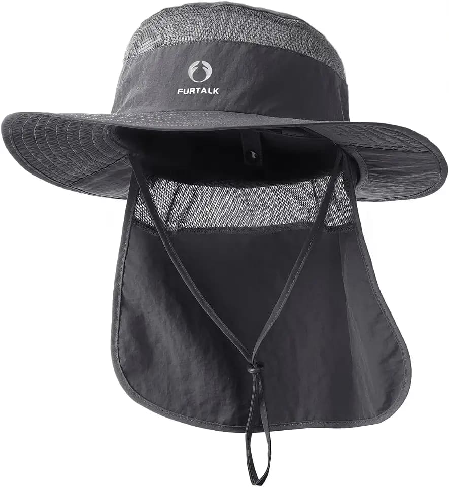 FURTALK Sun Hats for Men Women Fishing Hat with Neck Flap UPF Protection