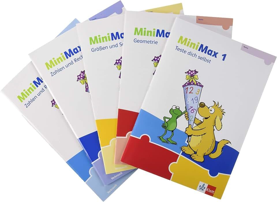 MiniMax 1: Paket für Lernende (5 Hefte: Zahlen und Rechnen A, Zahlen und Rechnen B, Größen und Sachrechnen, Geometrie, Teste-dich-selbst, Beilage) - ... Klasse 1 (MiniMax. Ausgabe ab 2019)
