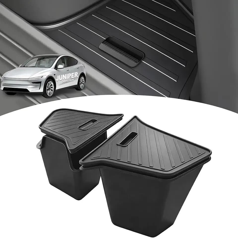 Trunk Storage Bins with Lids for 2025 2026 Tesla Model Y Juniper