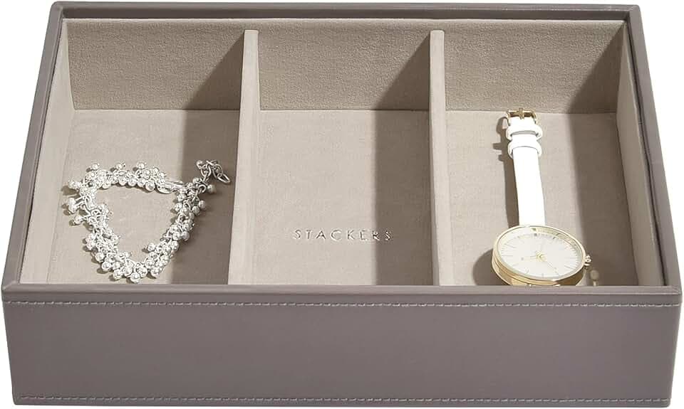 Stackers Nerzgrau Klassisch Schmuckfach für Schmuckschatulle Uhr Accessoires