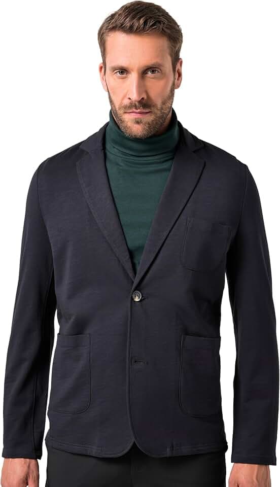 JP 1880 Herren Jp1880 Sweat-Sakko, Business, Flamm-Sweat, Aufgesetzte Taschen, Bis 7 XL Coat (1er Pack)