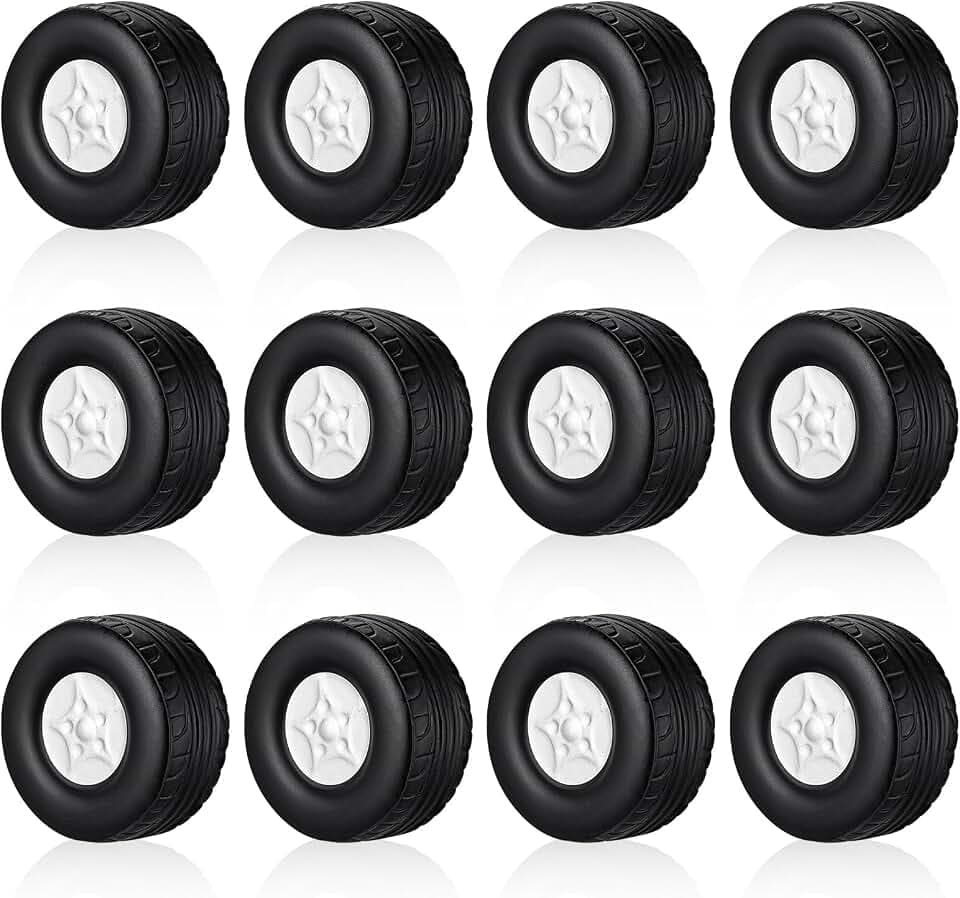 Chivao 12 Pcs Tire Toys, Racing Wheel Toys Party Favor