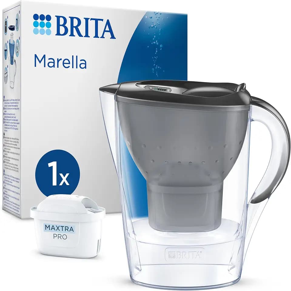 BRITA Wasserfilter-Kanne MAXTRA Marella, 1x Pure Performance Kartusche