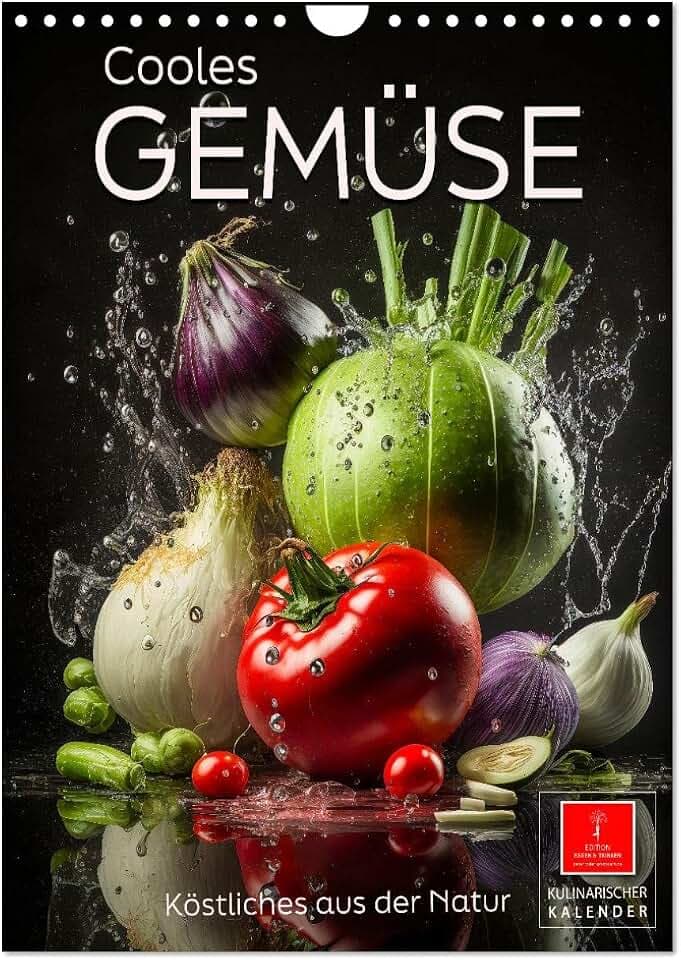 Cooles Gemüse (Wandkalender 2026 DIN A4 hoch), CALVENDO Monatskalender: Gemüse - aromatisch, frisch und gesund (CALVENDO Lifestyle)