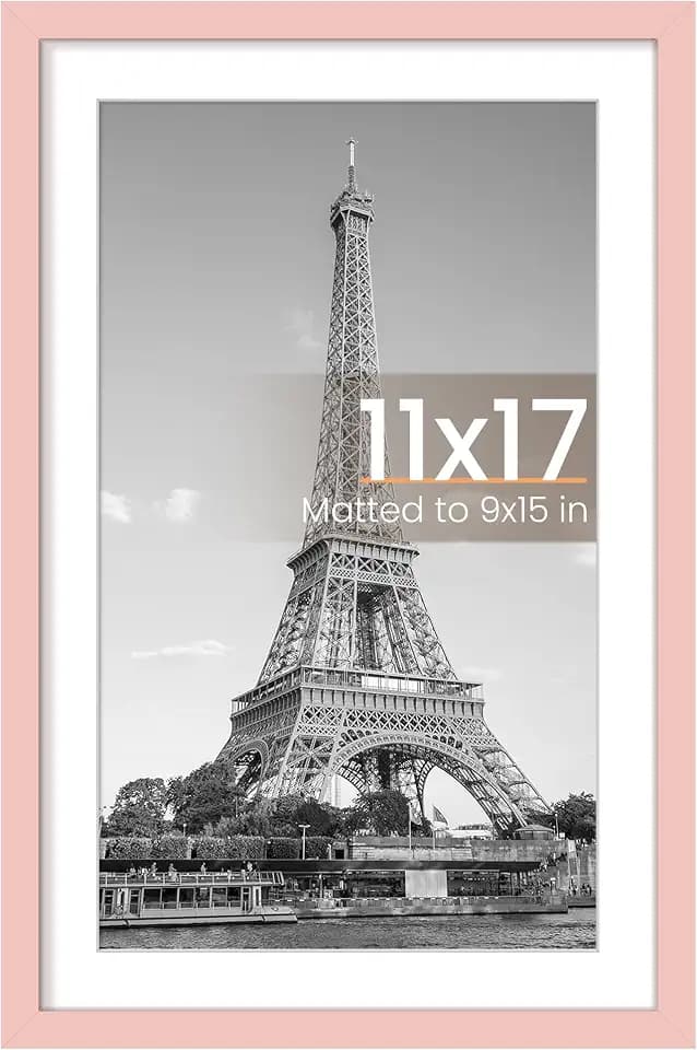 upsimples 11x17 Picture Frame, Wall Decor Poster Frames, Pink 1 Pack