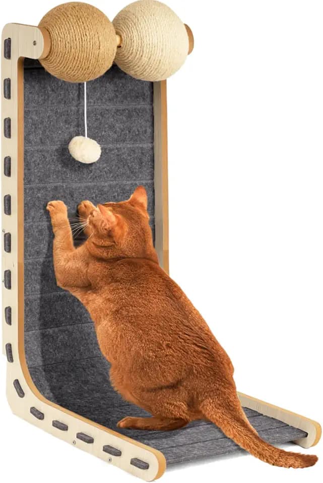 Felt Cat Scratcher for Indoor Cats,28.4 Inch,Grey