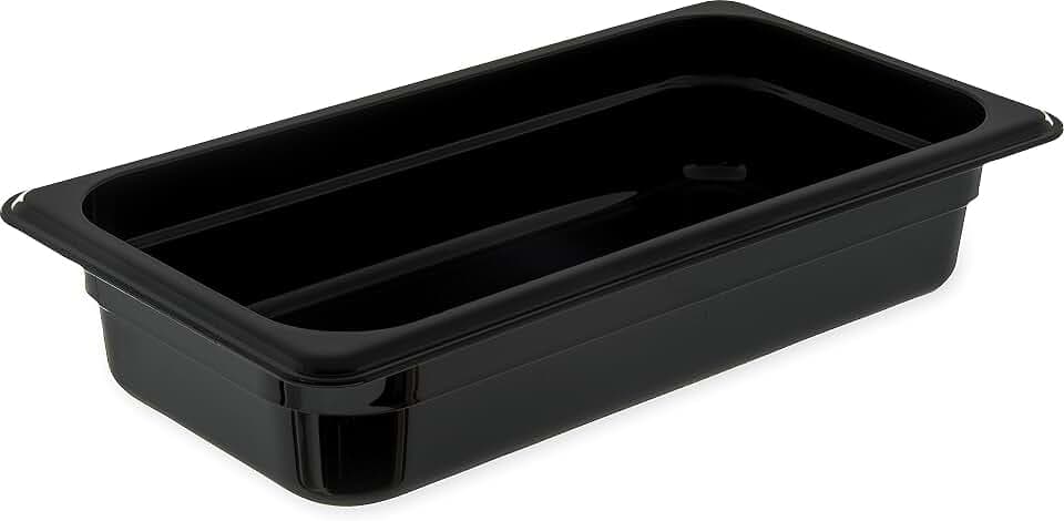 Carlisle FoodService Products 3086003 StorPlus High Heat Food Pan, 2.5" Deep, Third Size, Black