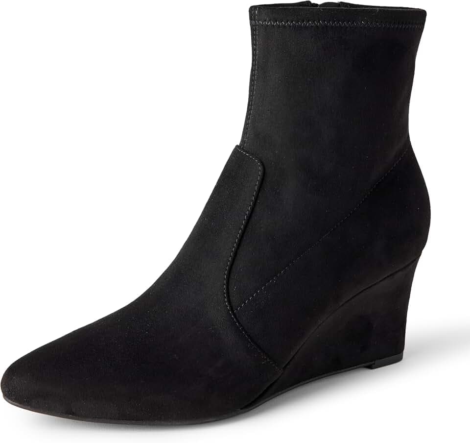 Amazon Essentials Damen Stiefeletten Mit Keilabsatz Und Reißverschluss