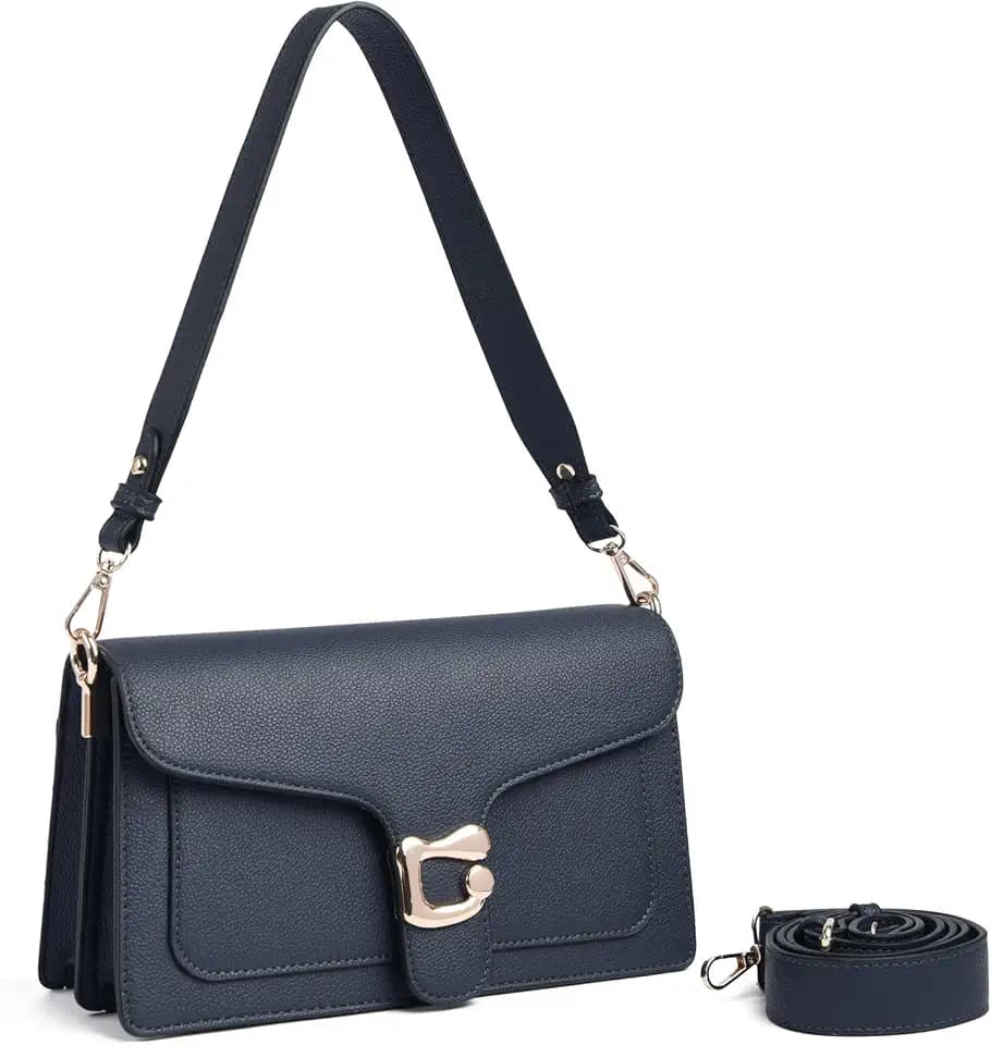 Travistar Crossbody Bags for Women Trendy - Small Cross Body Purse Shoulder Bag Leather Handbags Evening Clutch with 2 Straps
