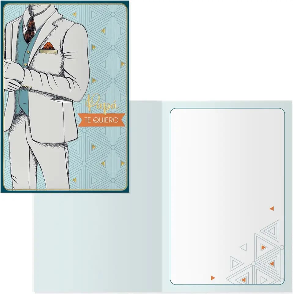 DOHE Vatertagskarten (6 Stück) – Herzlichen Glückwunsch für Väter und Danksagung, inklusive Papierumschlag, Größe 11,5 x 17 cm, Grußkarten – Smart Dress