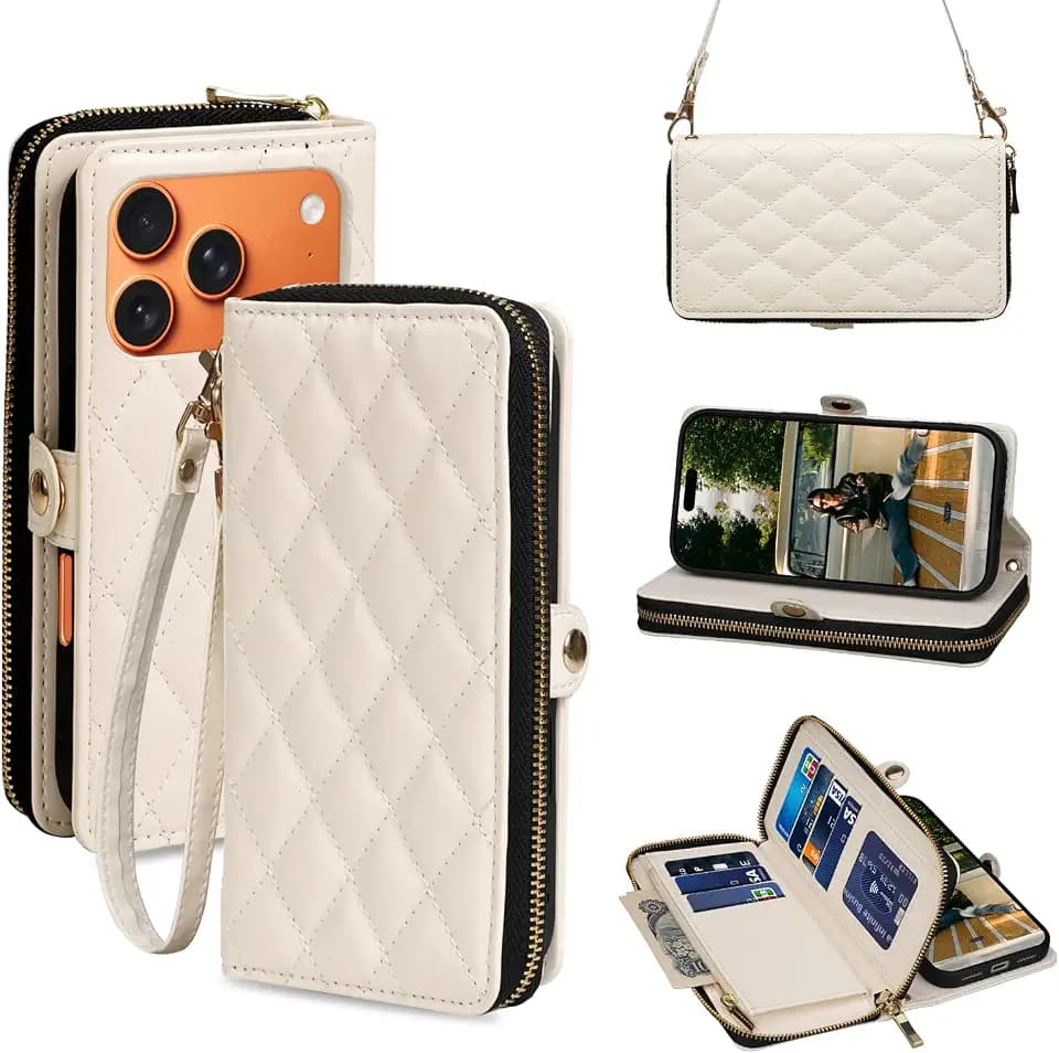 Rssviss Wallet Case for iPhone 18 Pro and iPhone 17 Pro 6,3" White