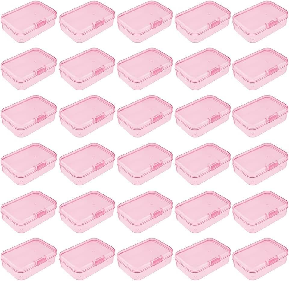 Goodma Mini-Aufbewahrungsbox Kunststoff, Rosa, 65 x 45 x 20 mm