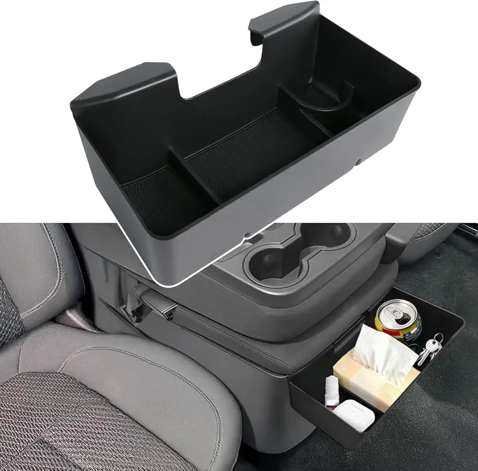 Central Console Hanging Organizer Box for Chevy Silverado GMC Sierra 1500 2019-2026 and Chevrolet Silverado/Sierra 2500HD 3500HD 2020-2026 Split-Bench Seat Only