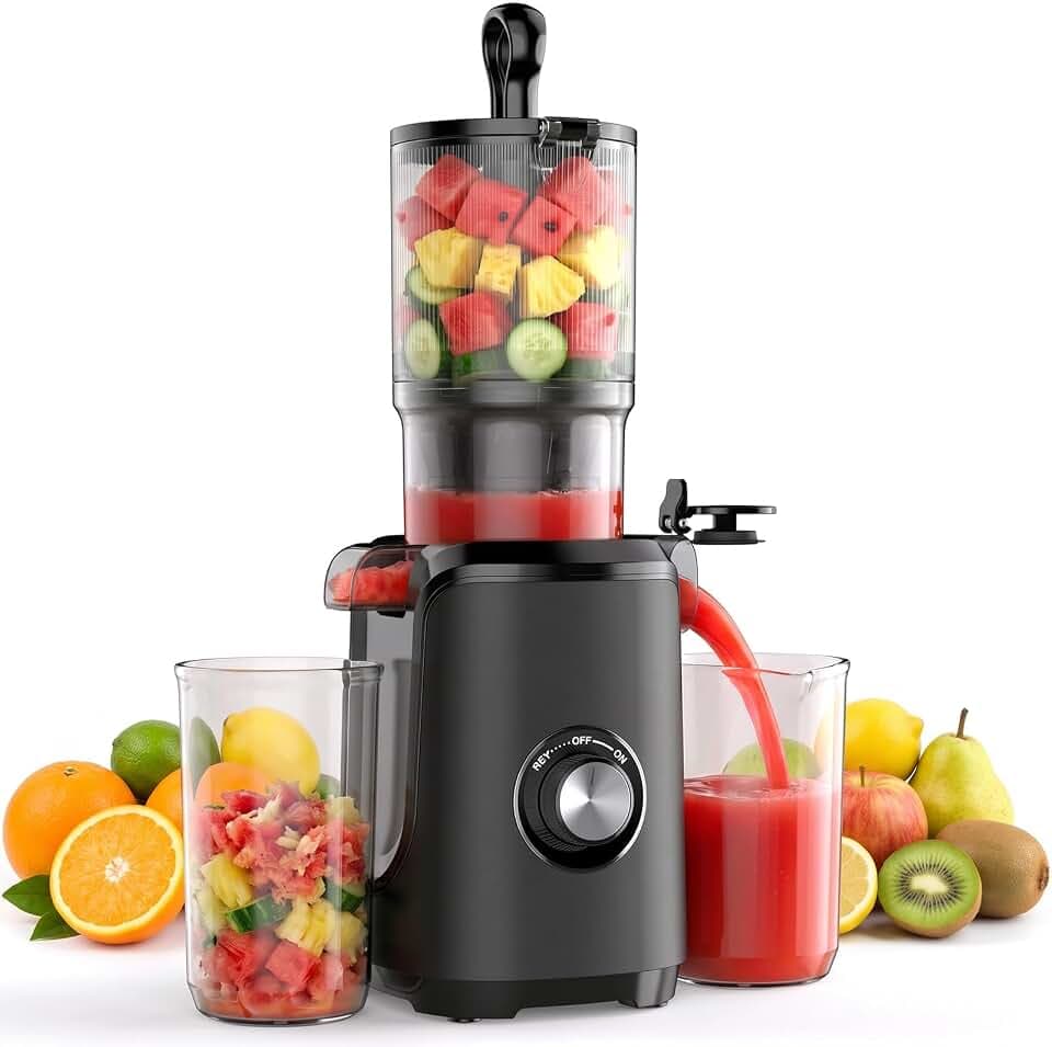 DUMOS Cold Press Juicer Machines, Masticating Juicer with 4.25 Feed Chute