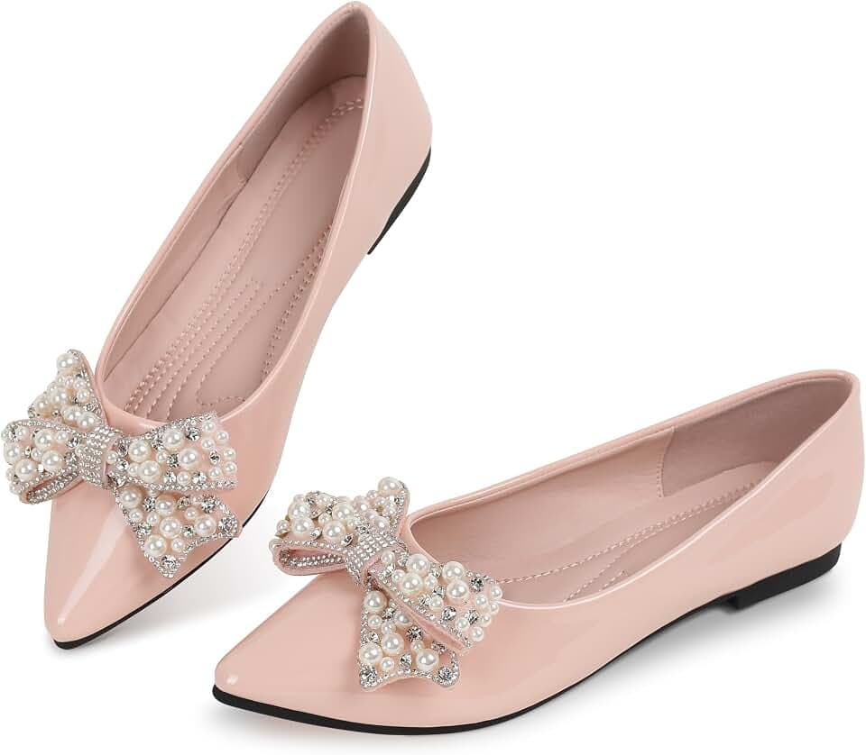 Leather Flats for Women Comfort Slip On Ballet Flats Shoes