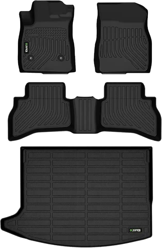 Floor Mats & Cargo Liner Set Fit for 2020-2025 2026 Buick Encore GX AWD（Only AWD,Cargo in Upper Deck Position All Weather TPE Anti-Slip Car Full Set Floor Liners Custom Accessories - Black