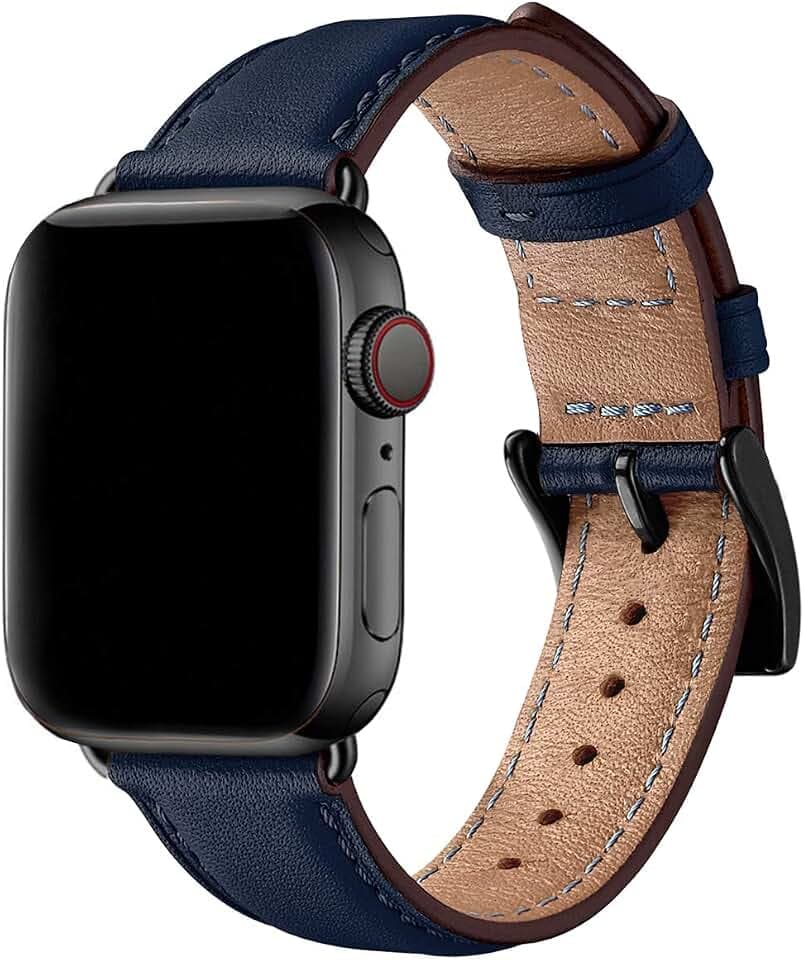 SUNFWR Lederarmbänder für iWatch 42mm(Series 3/2/1) 44mm 45mm 46mm 49mm