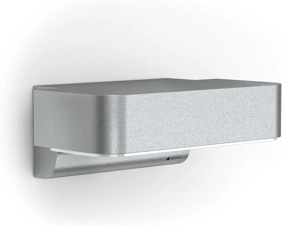 Steinel Außenleuchte L 800 SC Silber, 7.5 W, smartes LED Downlight, Bewegungsmelder, vernetzbar, per App bedienbar