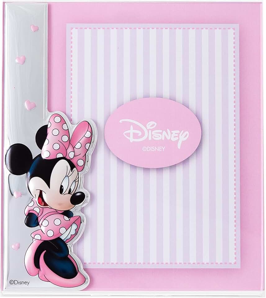 VALENTI & CO. Disney Baby – Mickey Mouse – Bilderrahmen aus Silber und 3D-Applikationen in Farbe für Tisch oder Nachttisch für das Kinderzimmer, perfekt als Geschenkidee zur Taufe oder zum Geburtstag