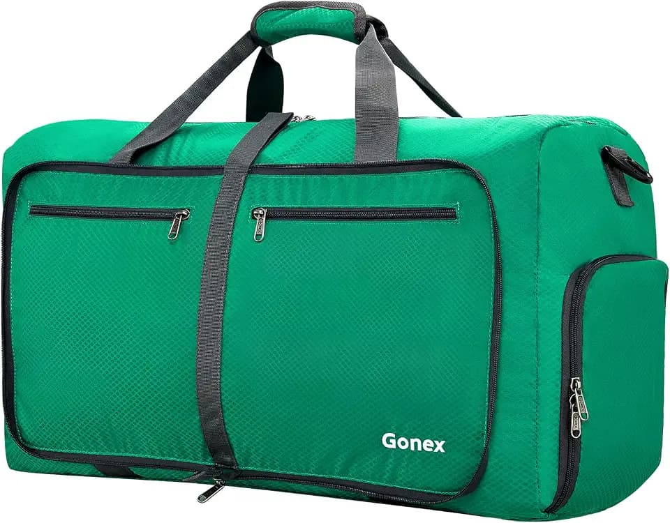 Gonex 150L Foldable Travel Duffle Bag with Shoe Compartment, Lightweight