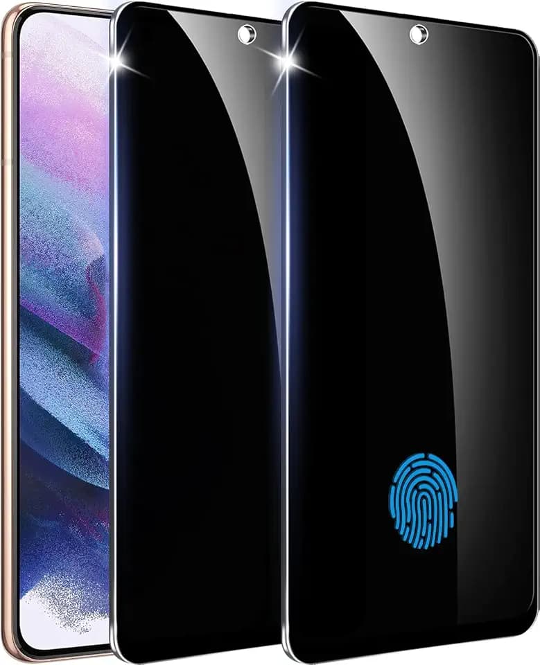 【2+1 Pack】 Designed for Samsung Galaxy S21 Privacy Screen Protector【Support Fingerprint Unlock】 9H Tempered Glass,AntiSpy Film Compatible with Samsung S21 5G