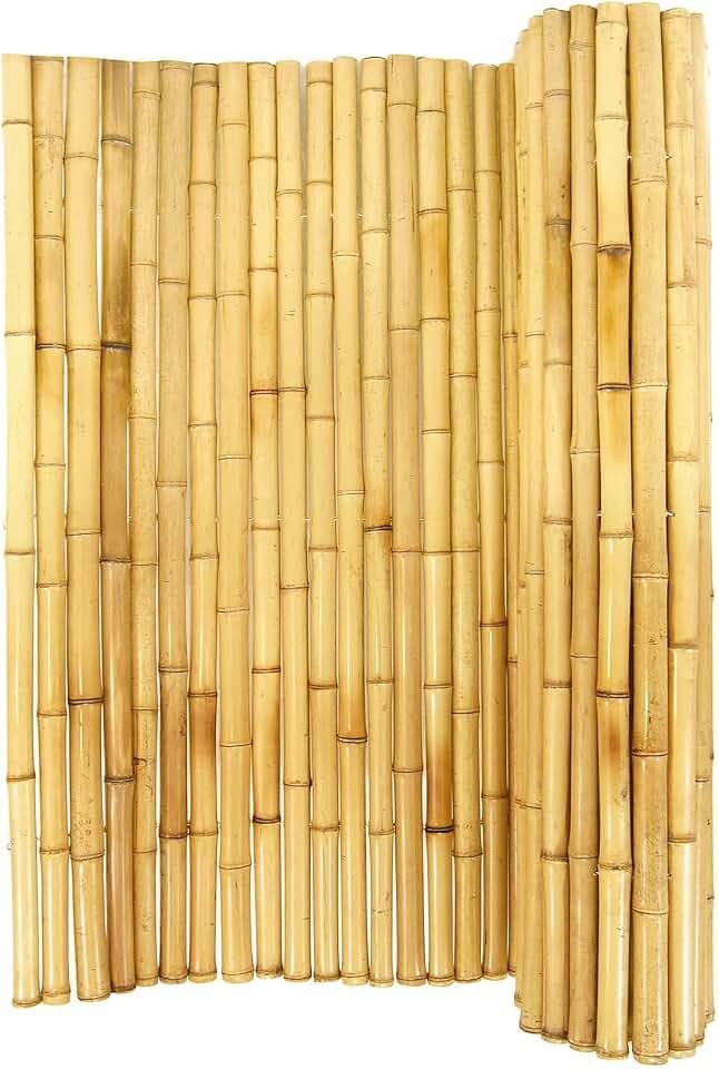 FOREVER BAMBOO Natural Bamboo Fencing Decorative Rolled Fence Panel 1 in D x 4 ft H x 8 ft L