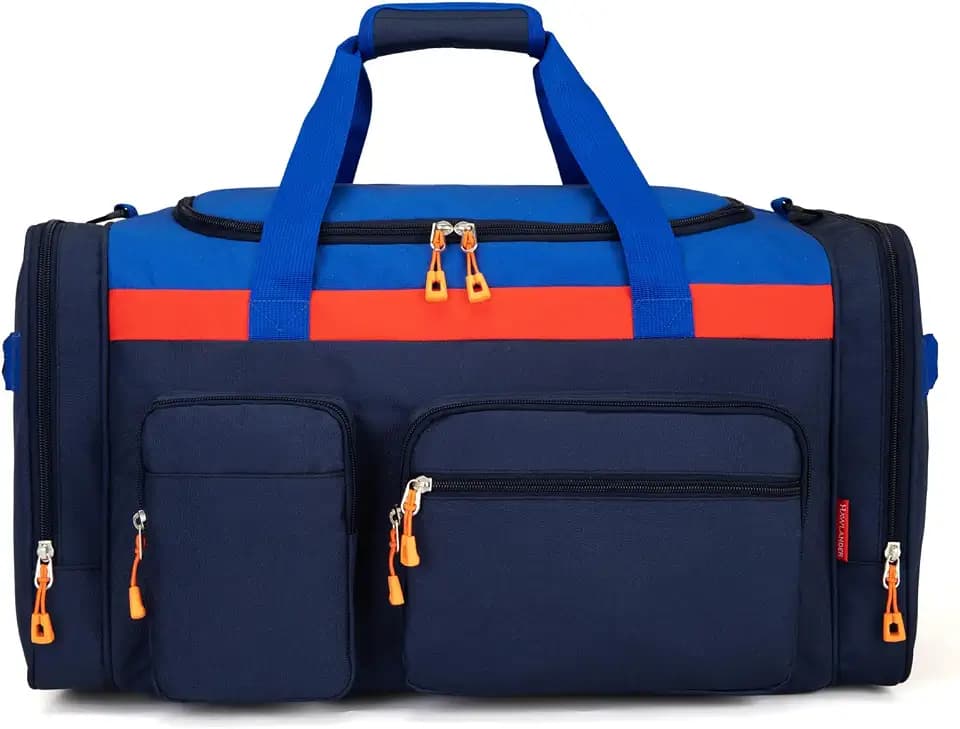 Large Kids Duffle Bag for Travel, Overnight or Weekend,Dark Blue