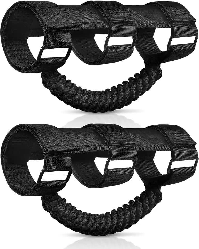 moveland Upgrade Roll Bar Grab Handles for Jeep Wrangler 1955-2023, Black