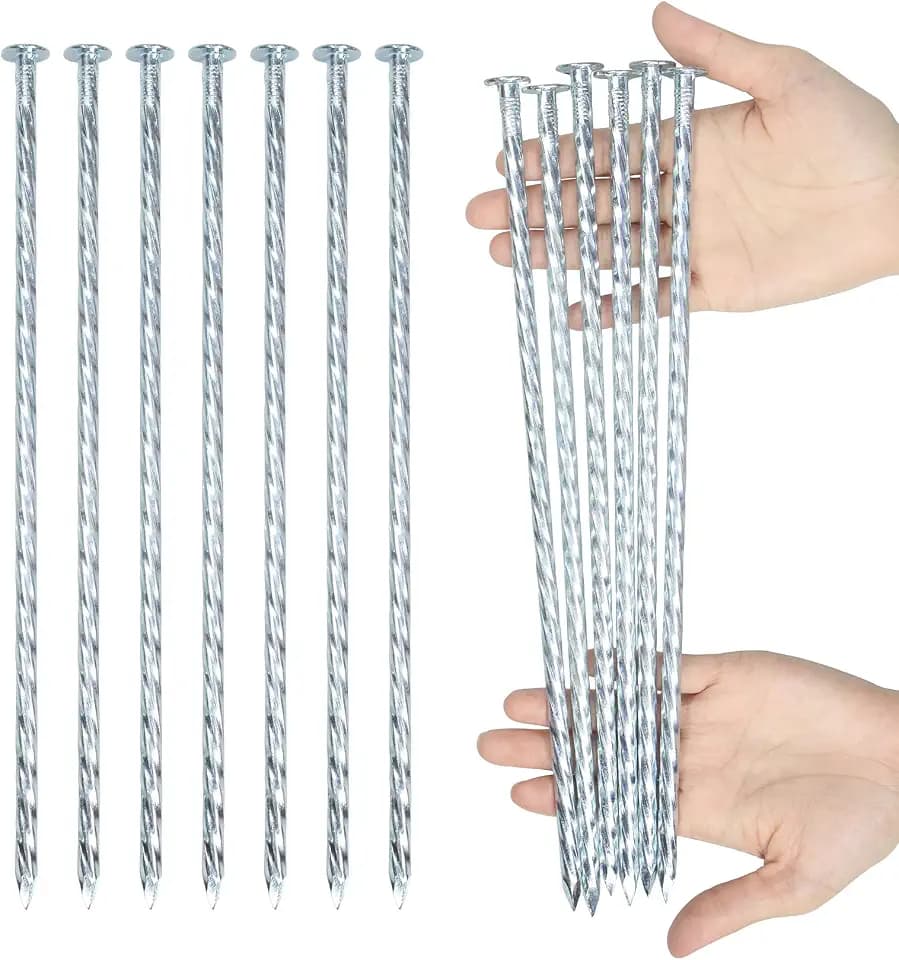 12-inch Artificial Turf Stakes Galvanized Metal Spiral Spikes(26)