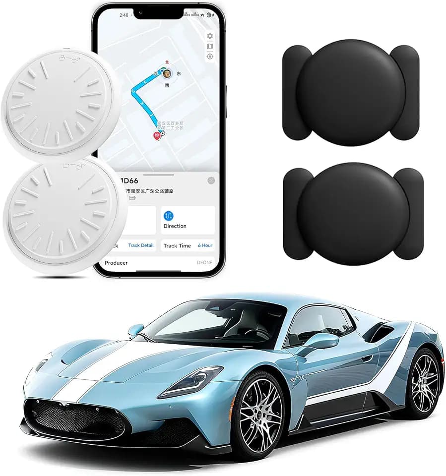 2PCS GPS Tracker for Vehicles,GPS Tracker for Car Work with Apple Find My(iOS Only),No Monthly Fee Real Time Hidden Mini Tracker Device for Vehicles