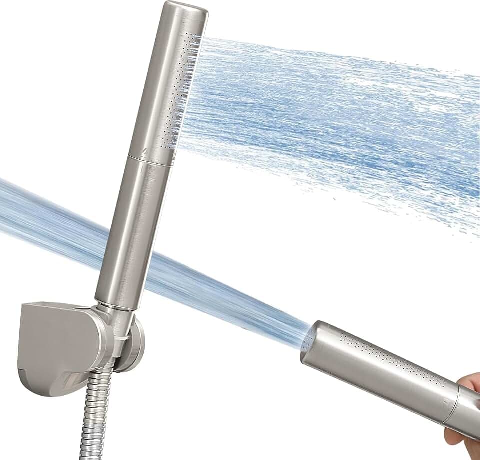 Hoimpro Handheld Shower Head Sprayer Wand Hand Showeread Brushed Nickel
