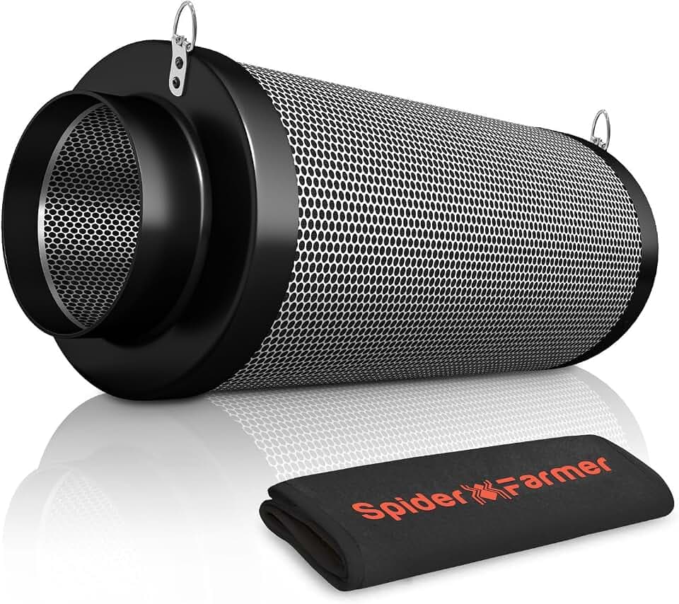 Spider Farmer 4 Inch Carbon Filter for Grow Tent Odor Control